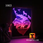 1003. Lion - Paper cut light box template, shadow box, 3D papercut lightbox svg file DIY, cutting cricut - Image 2