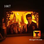 #9 Combo Harry Potter - Paper cut light box template, shadow box, 3D papercut lightbox svg file DIY, cutting cricut - Image 2