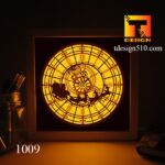 #5 Combo Christmas 1 - Paper cut light box template, shadow box, 3D papercut lightbox svg file DIY, cutting cricut - Image 4