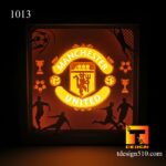 1013. Manchester United - Paper cut light box template, shadow box, 3D papercut lightbox svg file DIY, cutting cricut