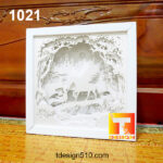 1021. Unicorn Pegasus - Paper cut light box template, shadow box, 3D papercut lightbox svg file DIY, cutting cricut - Image 4