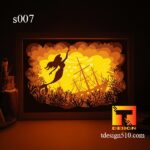 s007. Mermaid - Paper cut light box template, shadow box, 3D papercut lightbox svg file DIY, cutting cricut - Image 4