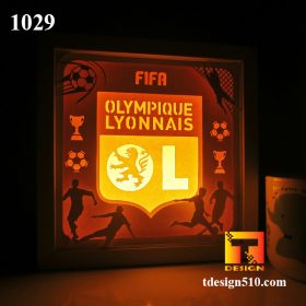 1029. Lyon - Paper cut light box template, shadow box, 3D papercut lightbox svg file DIY, cutting cricut