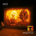 1032. Dragon Ball - Paper cut light box template, shadow box, 3D papercut lightbox svg file DIY, cutting cricut