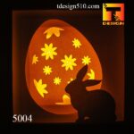 5004. Easter Bunny and Egg - 5 sided Paper cut light box template, shadow box, 3D paper lanterns papercut lightbox svg file DIY, cutting cricut - Image 5