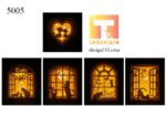 5005. Cat Window - 5 sided Paper cut light box template, shadow box, 3D paper lanterns papercut lightbox svg file DIY, cutting cricut - Image 6