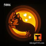 5006. Love dog - 5 sided Paper cut light box template, shadow box, 3D paper lanterns papercut lightbox svg file DIY, cutting cricut - Image 5