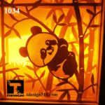 1034. Panda - Paper cut light box template, shadow box, 3D papercut lightbox svg file DIY, cutting cricut - Image 2