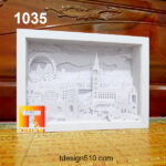 1035. City of London - Paper cut light box template, shadow box, 3D papercut lightbox svg file DIY, cutting cricut - Image 2