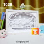 1036. Peter Pan and Big Ben Tower (Elizabeth) - Paper cut light box template, shadow box, 3D papercut lightbox svg file DIY, cutting cricut - Image 3