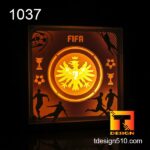 1037. Eintracht Frankfurt - Paper cut light box template, shadow box, 3D papercut lightbox svg file DIY, cutting cricut