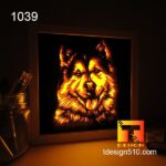 #7 Combo Dog, Wolf - Paper cut light box template, shadow box, 3D papercut lightbox svg file DIY, cutting cricut - Image 3