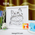 1039. Lovely dog - Paper cut light box template, shadow box, 3D papercut lightbox svg file DIY, cutting cricut - Image 3