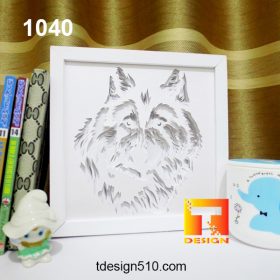 Download Wolf Paper Cut Light Box Template Shadow Box 3d Papercut Svg