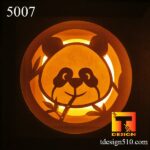 5007. Panda - 5 sided Paper cut light box template, shadow box, 3D paper lanterns papercut lightbox svg file DIY, cutting cricut - Image 5