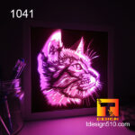 1041. Cats - Paper cut light box template, shadow box, 3D papercut lightbox svg file DIY, cutting cricut - Image 2