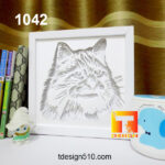 1042. Cats - Paper cut light box template, shadow box, 3D papercut lightbox svg file DIY, cutting cricut - Image 3
