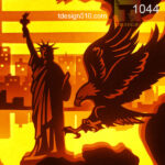 1044. New York City - Paper cut light box template, shadow box, 3D papercut lightbox svg file DIY, cutting cricut - Image 3