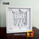 1046. Rugby NFL - Paper cut light box template, shadow box, 3D papercut lightbox svg file DIY, cutting cricut - Image 2