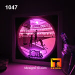 1047. Basketball - Paper cut light box template, shadow box, 3D papercut lightbox svg file DIY, cutting cricut - Image 2