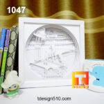 1047. Basketball - Paper cut light box template, shadow box, 3D papercut lightbox svg file DIY, cutting cricut - Image 3