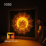 1050. Buddha - Paper cut light box template, shadow box, 3D papercut lightbox svg file DIY, cutting cricut - Image 2