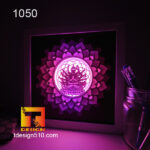 1050. Buddha - Paper cut light box template, shadow box, 3D papercut lightbox svg file DIY, cutting cricut - Image 3