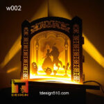 w002. Beauty and the Beast - Pop Up paper cut light box template, shadow box, 3D papercut lightbox svg file DIY, cutting cricut