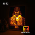 1052. Star Wars - Paper cut light box template, shadow box, 3D papercut lightbox svg file DIY, cutting cricut - Image 2