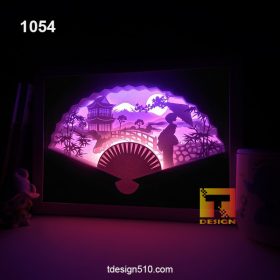 Download Japan Geisha Paper Cut Light Box Template Shadow Box 3d Svg