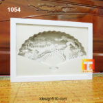 1054. Japan Geisha - Paper cut light box template, shadow box, 3D papercut lightbox svg file DIY, cutting cricut - Image 2