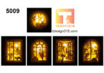 5009. Halloween - 5 sided Paper cut light box template, shadow box, 3D paper lanterns papercut lightbox svg file DIY, cutting cricut - Image 6