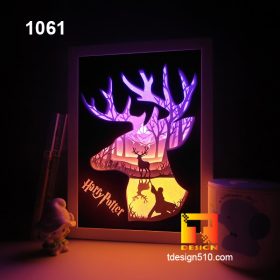 1061. Harry Potter - Paper cut light box template, shadow box, 3D papercut lightbox svg file DIY, cutting cricut
