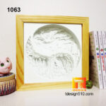 1063. Dragon yin and yang - Paper cut light box template, shadow box, 3D papercut lightbox svg file DIY, cutting cricut - Image 4