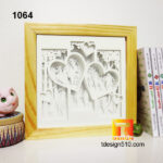 1064. Love story - Paper cut light box template, shadow box, 3D papercut lightbox svg file DIY, cutting cricut - Image 4