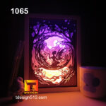 1065. Fairy tales - Paper cut light box template, shadow box, 3D papercut lightbox svg file DIY, cutting cricut