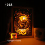 1065. Fairy tales - Paper cut light box template, shadow box, 3D papercut lightbox svg file DIY, cutting cricut - Image 3