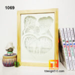 1069. Love Family - Paper cut light box template, shadow box, 3D papercut lightbox svg file DIY, cutting cricut - Image 4