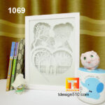 1069. Love Family - Paper cut light box template, shadow box, 3D papercut lightbox svg file DIY, cutting cricut - Image 5