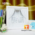 1070. Cat window in the city - Paper cut light box template, shadow box, 3D papercut lightbox svg file DIY, cutting cricut - Image 5