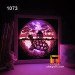 1073. Golden Turtle Hoan Kiem Lake - Paper cut light box template, shadow box, 3D papercut lightbox svg file DIY, cutting cricut - Image 2