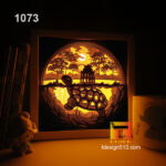 1073. Golden Turtle Hoan Kiem Lake - Paper cut light box template, shadow box, 3D papercut lightbox svg file DIY, cutting cricut - Image 3