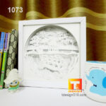 1073. Golden Turtle Hoan Kiem Lake - Paper cut light box template, shadow box, 3D papercut lightbox svg file DIY, cutting cricut - Image 5