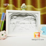 1074. African Savannah - Paper cut light box template, shadow box, 3D papercut lightbox svg file DIY, cutting cricut - Image 4