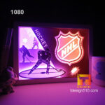 1080. NHL National Hockey League - Paper cut light box template, shadow box, 3D papercut lightbox svg file DIY, cutting cricut - Image 2