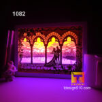 1082. Wedding love - Paper cut light box template, shadow box, 3D papercut lightbox svg file DIY, cutting cricut - Image 3