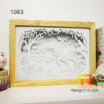 1083. Dinosaurs T-rex - Paper cut light box template, shadow box, 3D papercut lightbox svg file DIY, cutting cricut - Image 4