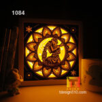 1084. Zodiac Aquarius - Paper cut light box template, shadow box, 3D papercut lightbox svg file DIY, cutting cricut - Image 2