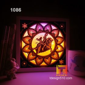 1086. Zodiac Aries - Paper cut light box template, shadow box, 3D papercut lightbox svg file DIY, cutting cricut
