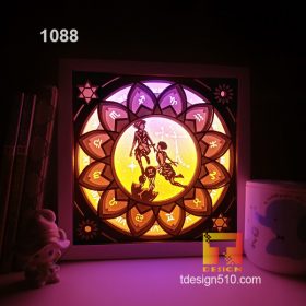 1088. Zodiac Gemini - Paper cut light box template, shadow box, 3D papercut lightbox svg file DIY, cutting cricut